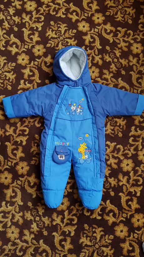 Zimný  kožušinkový teplý overal/kombinéza v.74, 74