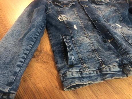 Zateplená rifľová bunda, 158