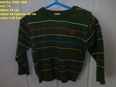 Pulóver tenký, baby club,74