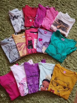 Mix tričiek 116-128, cena spolu, 116