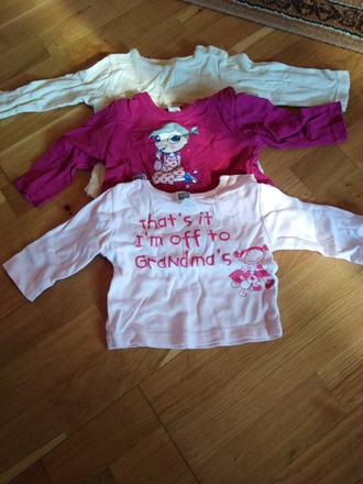 Topy veľkosť 3-6mes. 3 ks v balení, 68