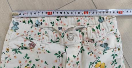 Predám dievčenské farebné rifle, h&m,128