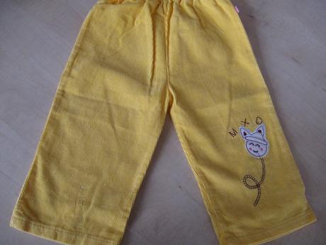 Žltá vestička + nohavice, 86