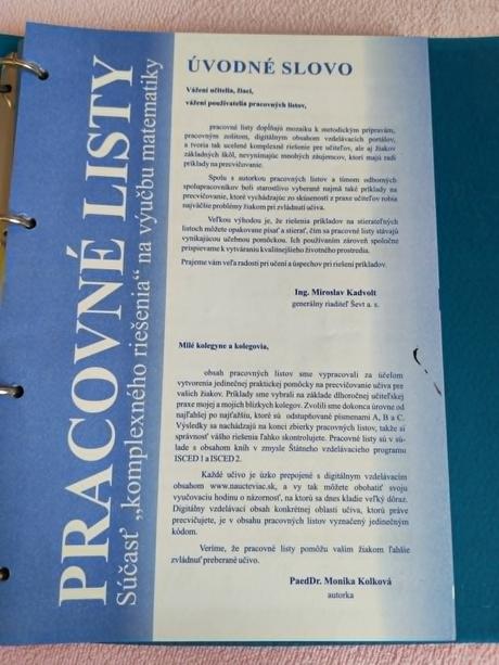Matematika zakladač +pracovné listy,