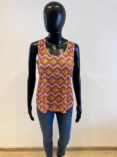 Dámsky vzorovaný top s flitrami veľk.m, m