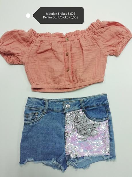 Rifľové kraťasy s flitrami, denim co,110