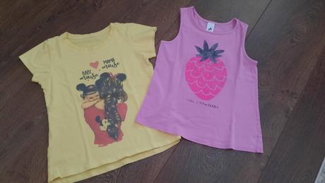 Tielko "jahoda" + tričko v.134, palomino,134