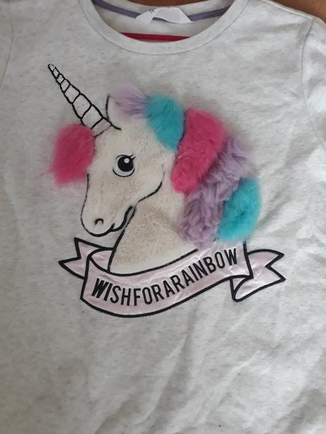 Mikinka s jednorožcom, h&m,158