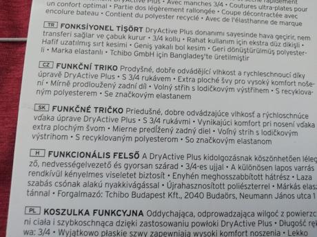 Funkčné tričko s 3/4 rukávom, zn. tchibo, v. l, tchibo,l