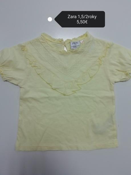 Tričko s volánikom zara, zara,92