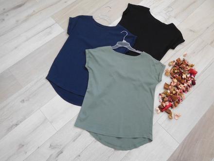 Tričká 3x bavlnené dámske, s/m, s
