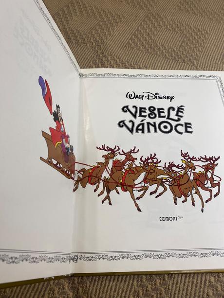 Stará retro kniha walt disney veselé vánoce 1991,