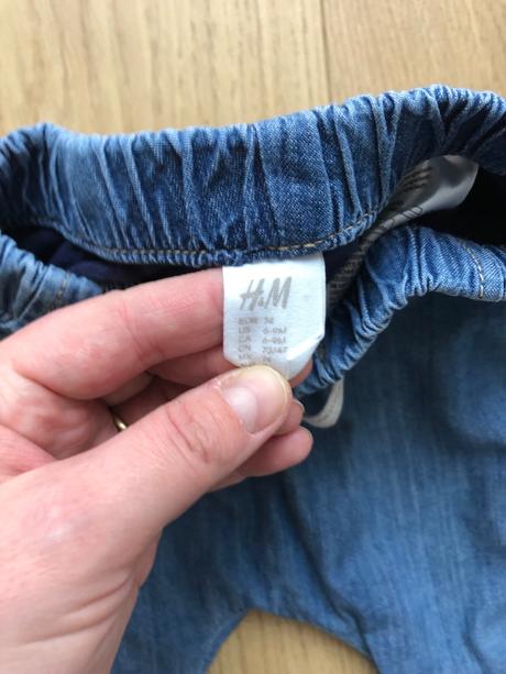 Džínsy h&m zateplené, h&m,74