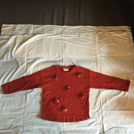 Zaujímavé príjemné teplejšie tričko / tenká mikina, zara,116