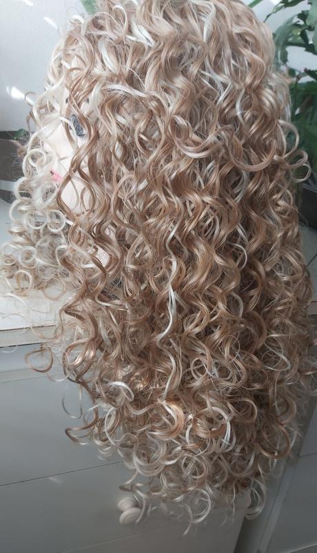 Afro parochňa blond melír,