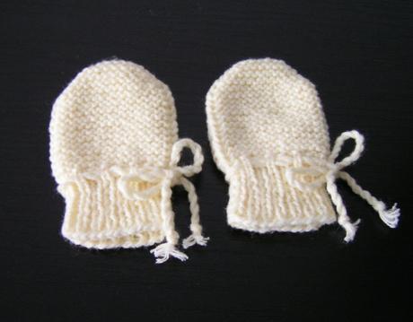 Štrikované rukavičky pre bábätko, 62