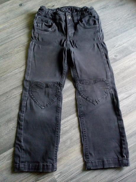 Dievčenské čierne rifle, h&m,110