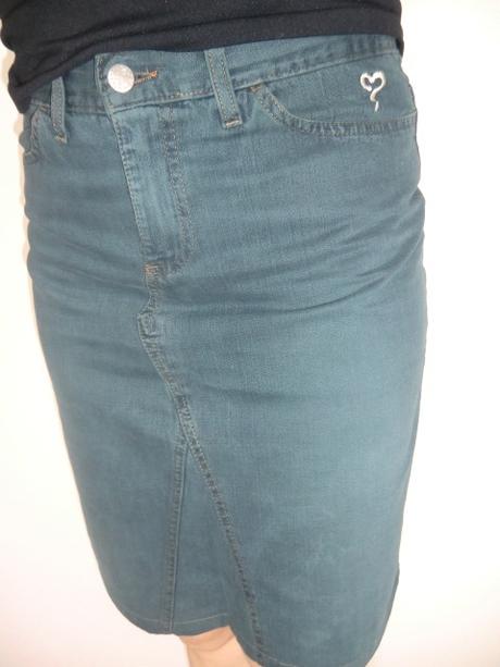 Riflová sukňa midi kocca vel 38/40, 38