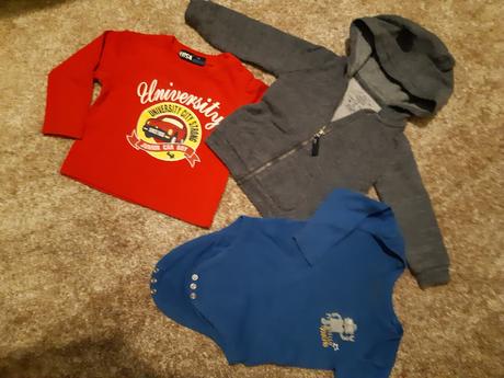 Mikina s kapuckou, tričko a body, 68–80