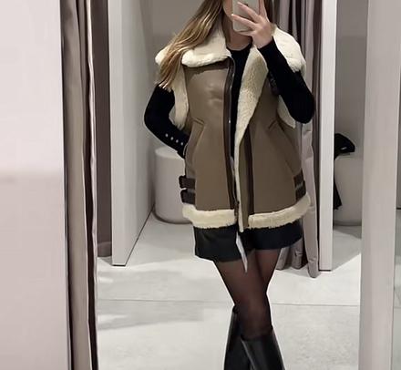 Zara viralna kozusinova vesta, zara,s