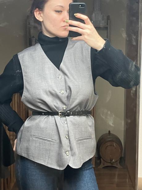 Vintage pánska vesta tailored aesthetic / ove, 50