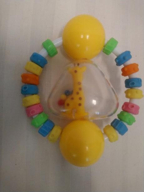 Hrkálka s hryzátkami žirafa, 11 cm, 