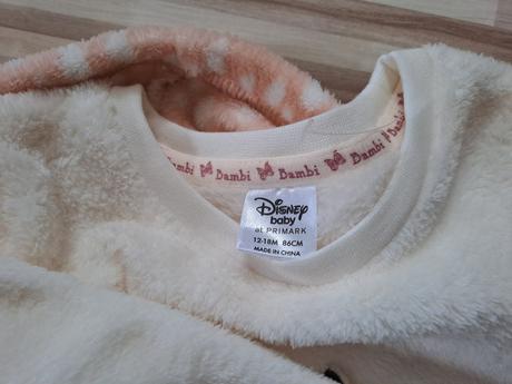 Teple makucke pyzamko bambi, primark,86