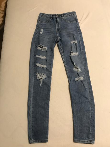 Dzinsy s roztrhanym efektom, h&m,36