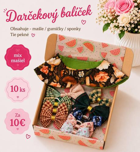 Darčekový baliček mašiel do vlasov, 