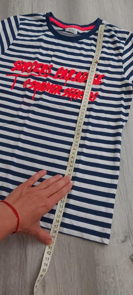 Pásikavé bavlnené tričko, 134