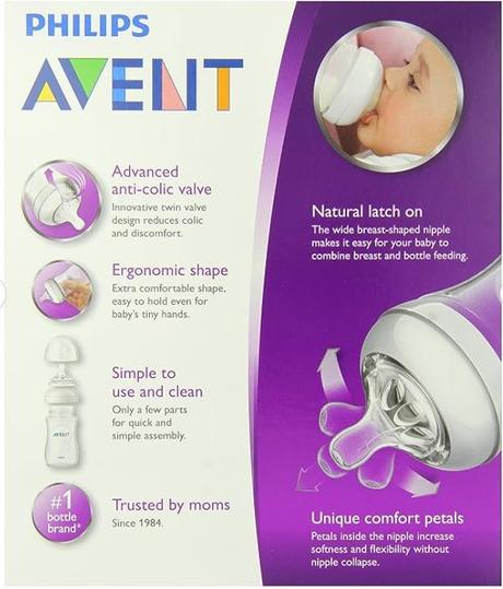 Avent scf63/27 detská fľaša natural 2x260ml, 1m+, avent