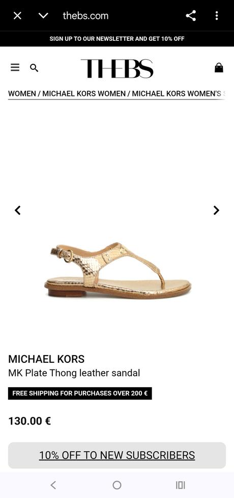 Michael kors kožené zlaté sandále 36, michael kors,36