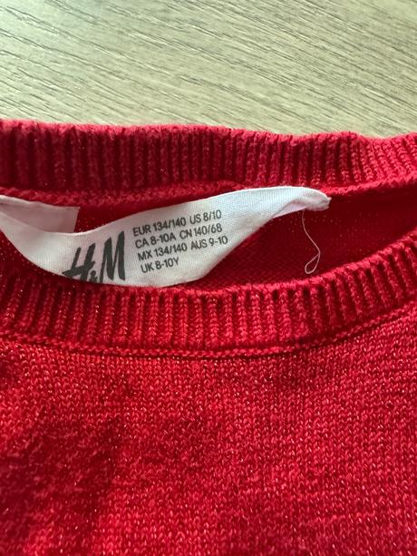 Šaty s trblietavou niťou, h&m,140