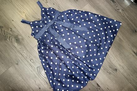 H&m bodkované šaty, v. 128/7-8y, h&m,128