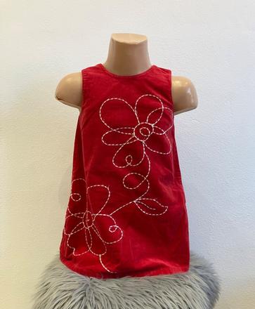 Dievčenské menčestrové šaty s kvetmi (92), mothercare,92