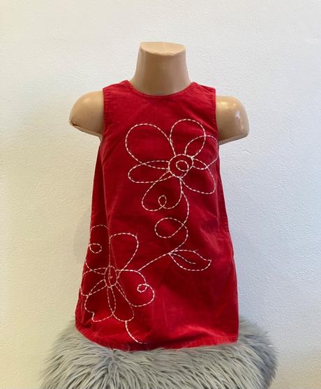 Dievčenské menčestrové šaty s kvetmi (92), mothercare,92