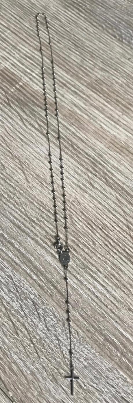 18 karátový ruženec biele zlato, 