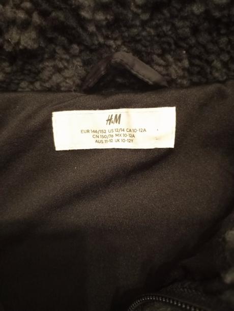 Teddy mikina, h&m,146