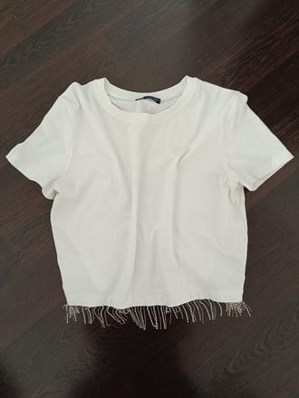 Zara dámske biele tričko, zara,m