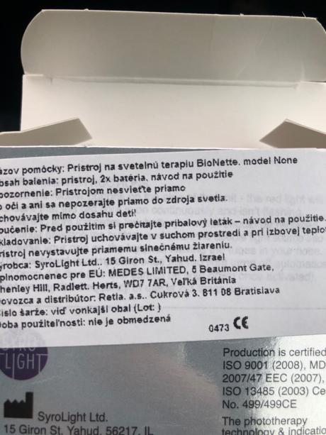 Svetelna terapia bionette na liecbu alergie pc 75, 