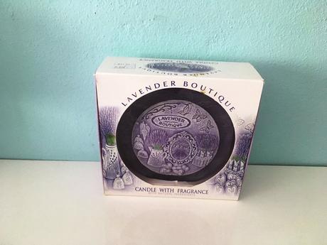 Sviečka ovál- levanduľa, 