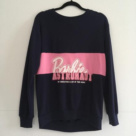 Barbie oversized mikina s potlačou, barbie,s