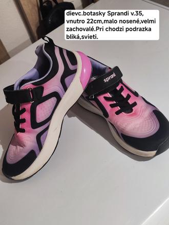 Svietiace botasky sprandi v.35, sprandi,35