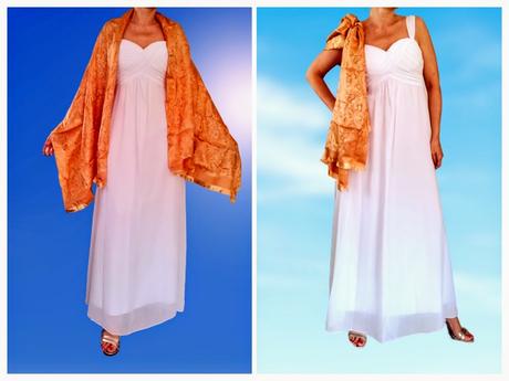 Spoločenské elegantné šifónové šaty, m