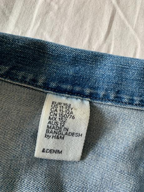Riflová bunda, h&m,152