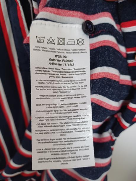 Dámska modrá pásikavá blúzka, kik,48