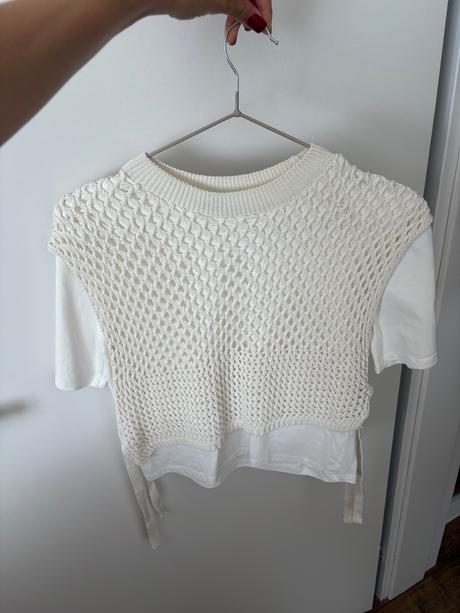 Tričko s pletenou vestou, zara,s