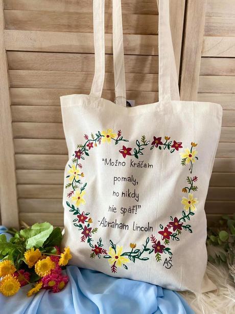 Plátené, ručne maľované tašky, 