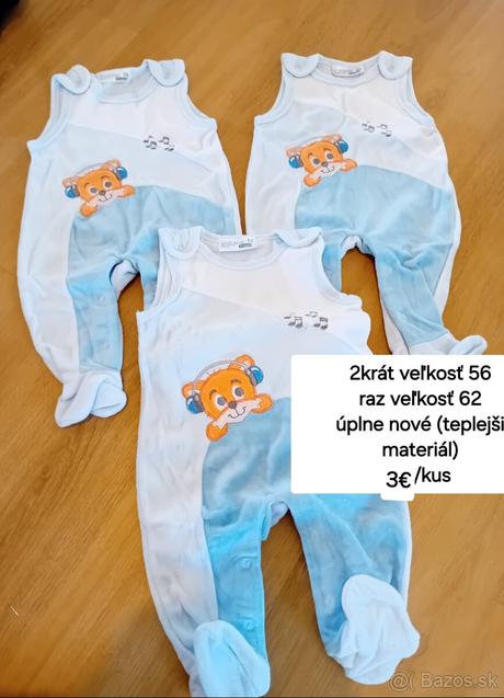 Nové dupačky mix (veľkosť 50 a viac), 50 / 56 / 62 / 74 / 98