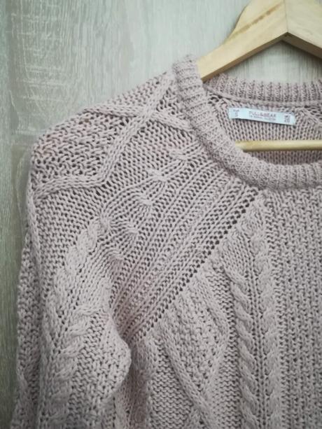 Ružový sveter, pull&bear,s